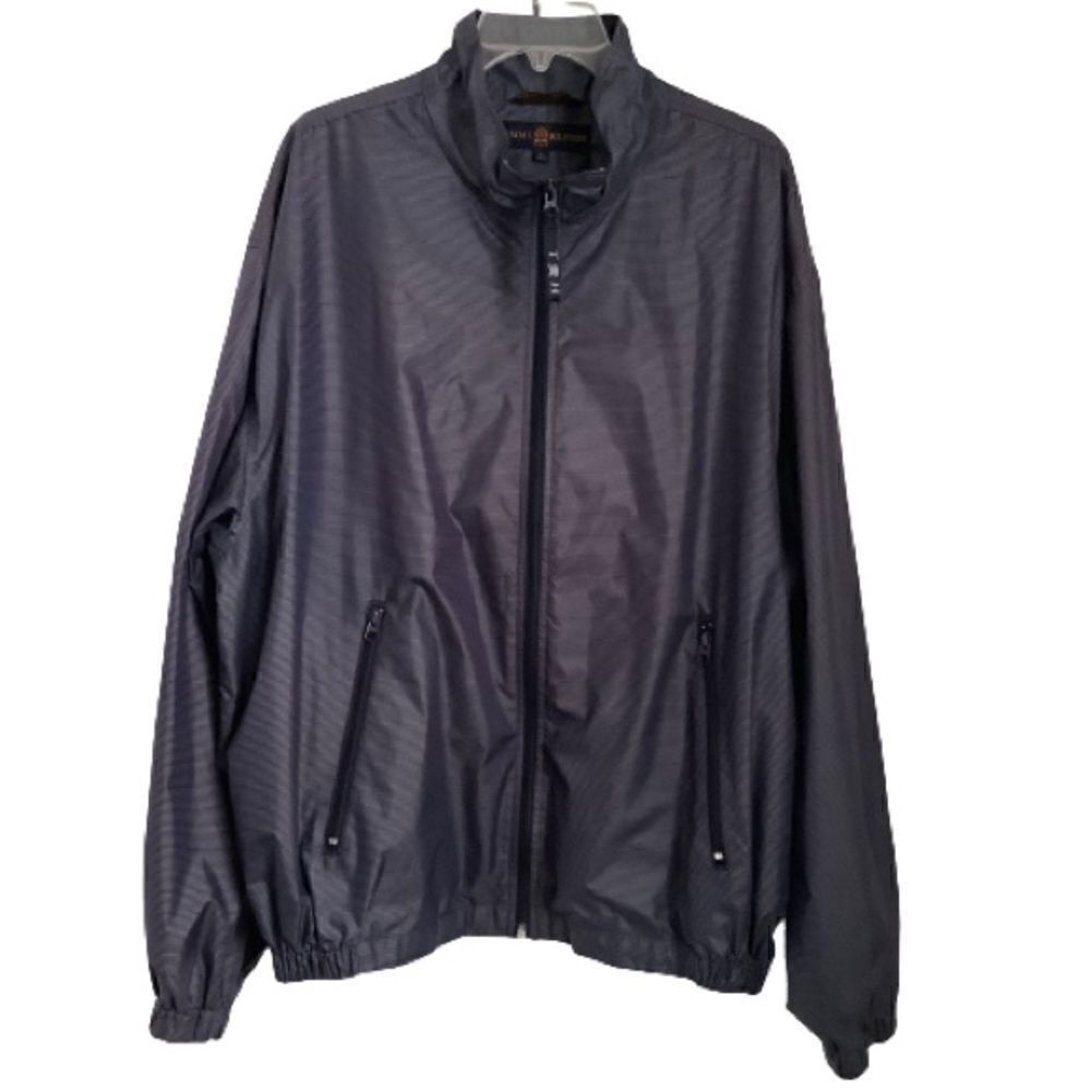 MEN’S TOMMY HILFIGER NAVY BLUE PINSTRIPED JACKET SIZE XL